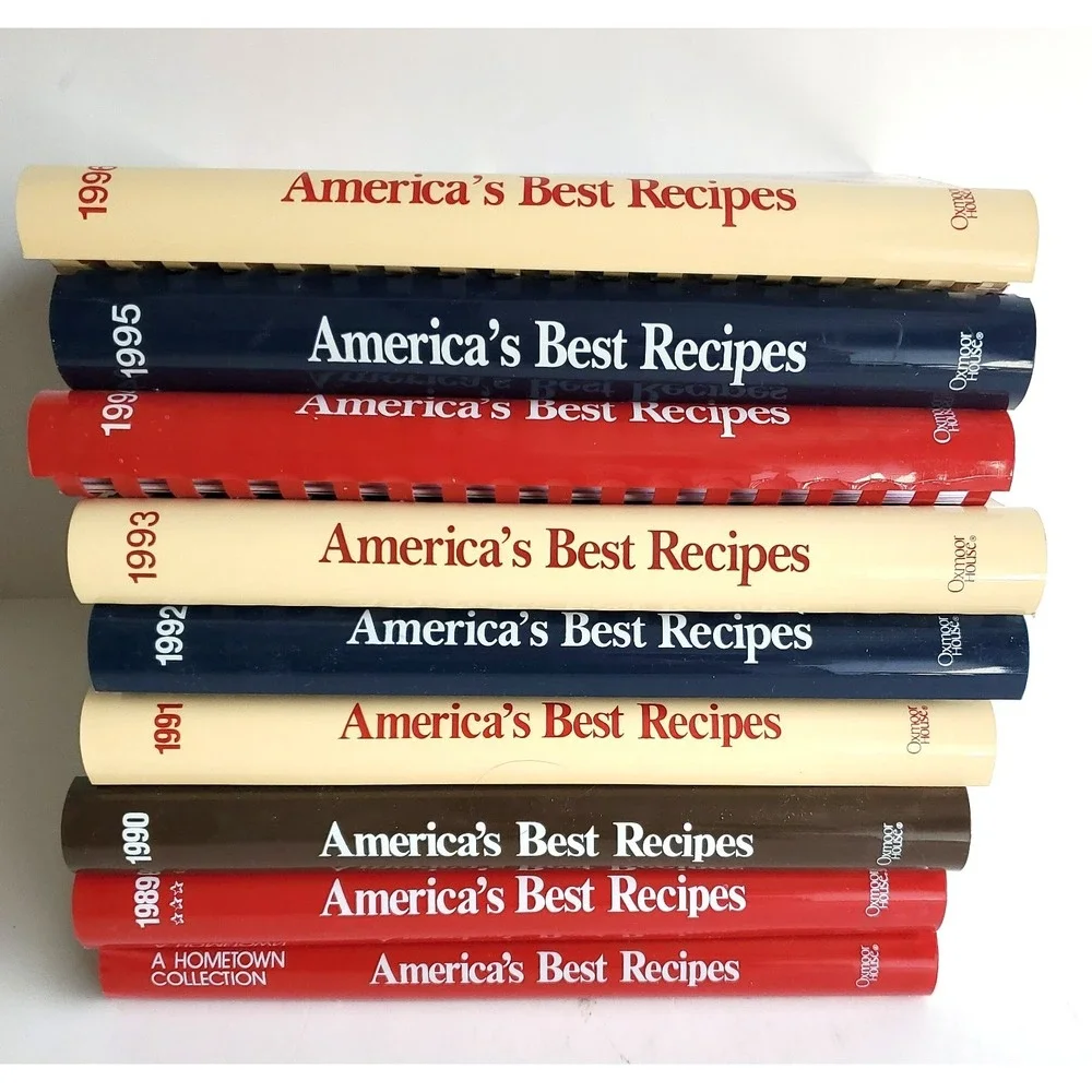 Hometown Collection Americas Best Recipes 1988-1996 Cookbooks Lot 9 Spiral NOS